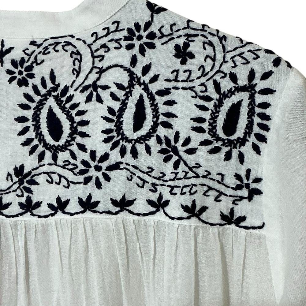 ROLLER RABBIT Lucknow Serafina Tunic XS 24” p2p White $148 Retail NWT - Picture 11 of 13
